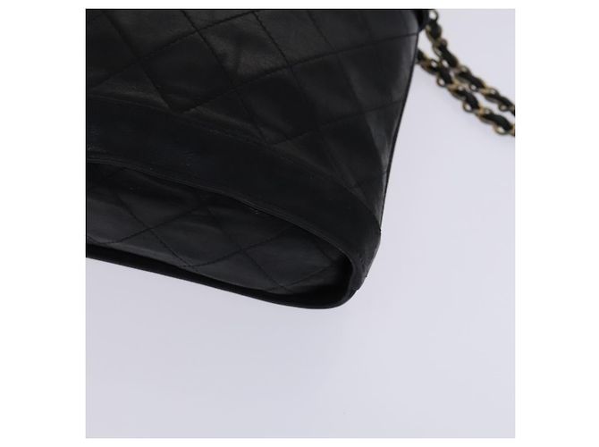 CHANEL Borsa a Spalla Matelassé con Catena in Pelle di Agnello Nera CC Auth bs23838 Nero - vista 10