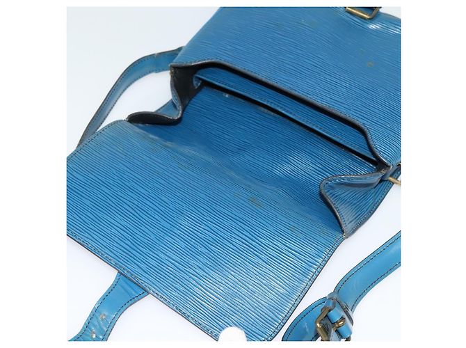 LOUIS VUITTON Epi Cartouchiere MM Borsa a Spalla Blu M52245 LV Auth MY384 - vista 10
