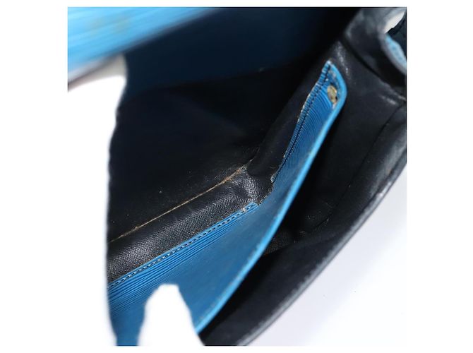 LOUIS VUITTON Epi Cartouchiere MM Borsa a Spalla Blu M52245 LV Auth MY384 - vista 19
