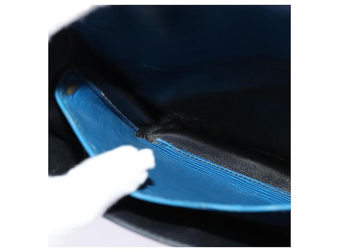 LOUIS VUITTON Epi Cartouchiere MM Borsa a Spalla Blu M52245 LV Auth MY384 - vista 20