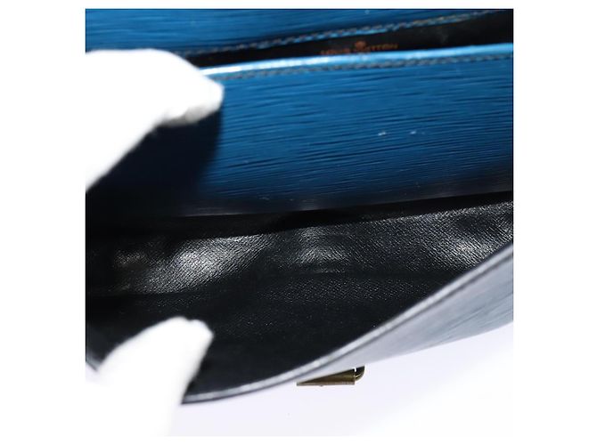 LOUIS VUITTON Epi Cartouchiere MM Borsa a Spalla Blu M52245 LV Auth MY384 - vista 21