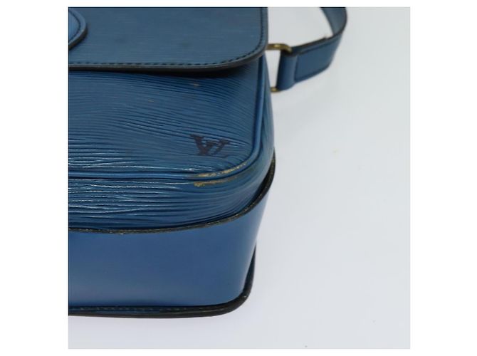 LOUIS VUITTON Epi Cartouchiere MM Borsa a Spalla Blu M52245 LV Auth MY384 - vista 8