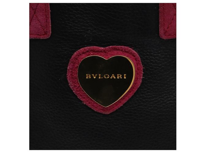 Bulgari Borsa a mano in pelle nera BVLGARI Auth hk2396 Nero - vista 14