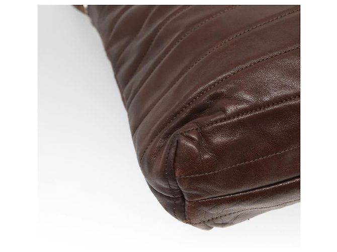 Borsa tote in pelle marrone GUCCI Auth bs23937 - vista 13