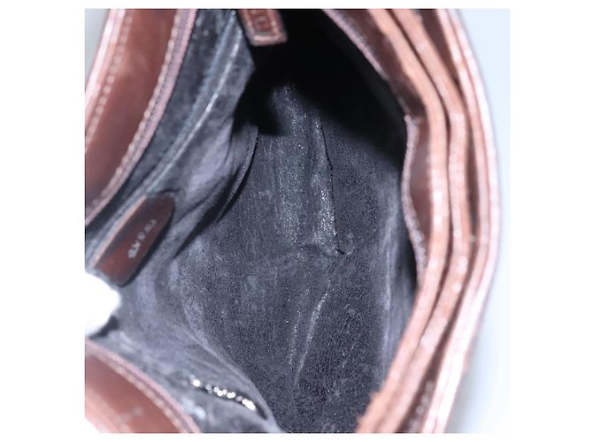 Borsa tote in pelle marrone GUCCI Auth bs23937 - vista 17