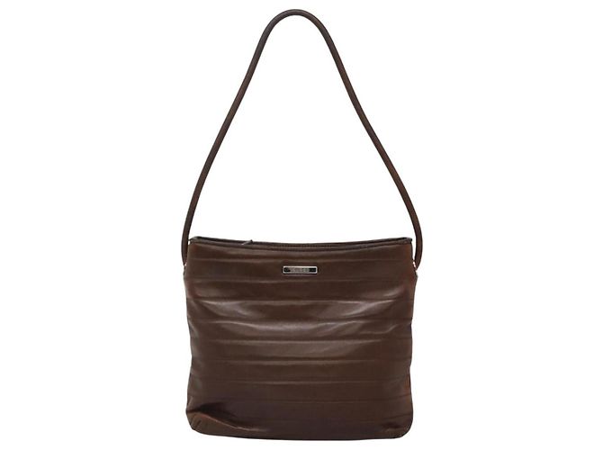 Borsa tote in pelle marrone GUCCI Auth bs23937 - vista 2