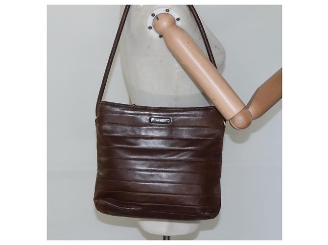 Borsa tote in pelle marrone GUCCI Auth bs23937 - vista 24