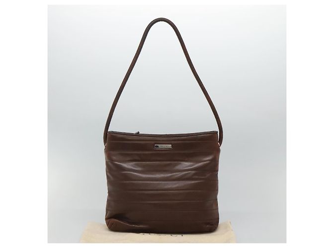Borsa tote in pelle marrone GUCCI Auth bs23937 - vista 25