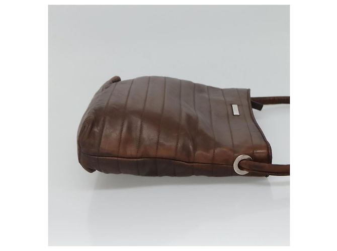 Borsa tote in pelle marrone GUCCI Auth bs23937 - vista 5