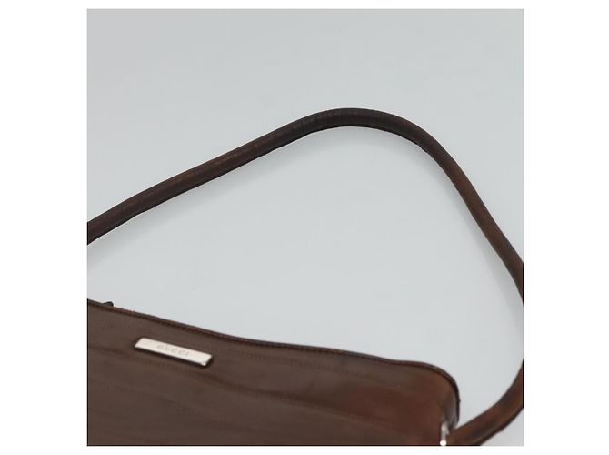 Borsa tote in pelle marrone GUCCI Auth bs23937 - vista 8