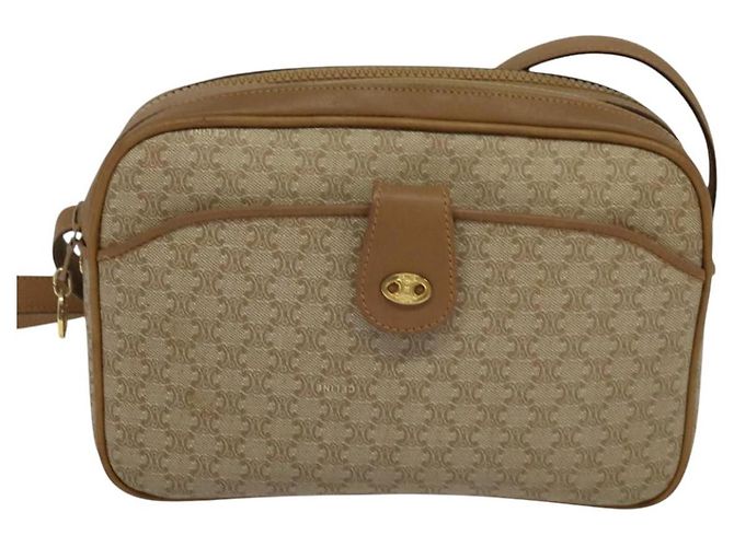 Céline CELINE Macadam Canvas Schultertasche Beige Auth BA958 - Ansicht 2