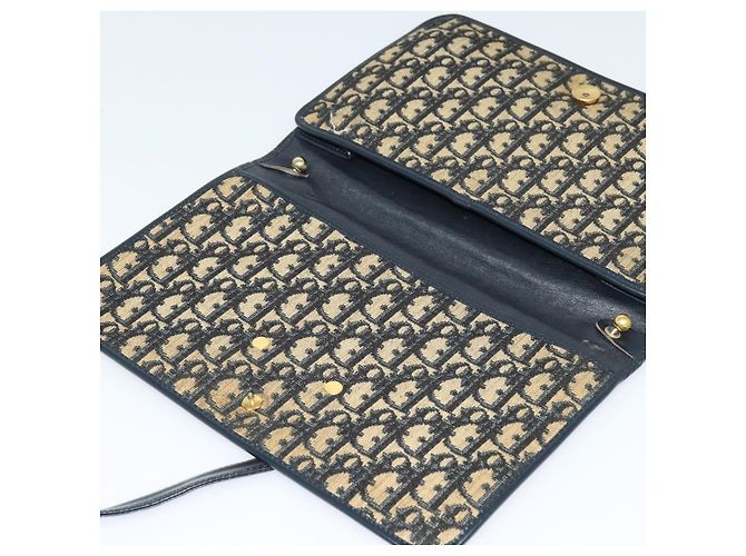 Borsa a spalla in tela Trotter Christian Dior blu navy Auth EC911 - vista 15