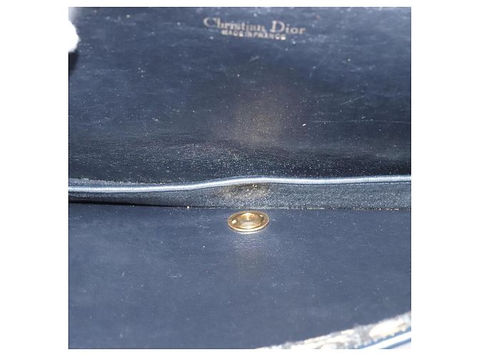 Borsa a spalla in tela Trotter Christian Dior blu navy Auth EC911 - vista 17