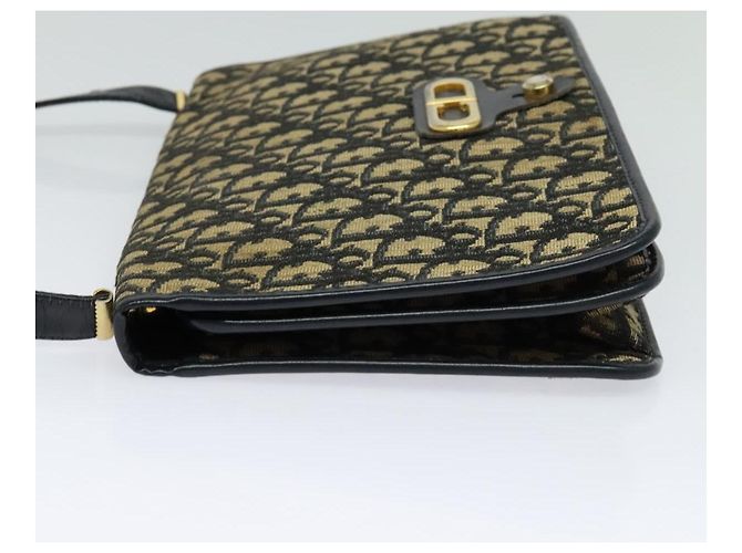 Borsa a spalla in tela Trotter Christian Dior blu navy Auth EC911 - vista 4