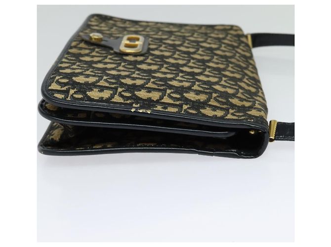Borsa a spalla in tela Trotter Christian Dior blu navy Auth EC911 - vista 5