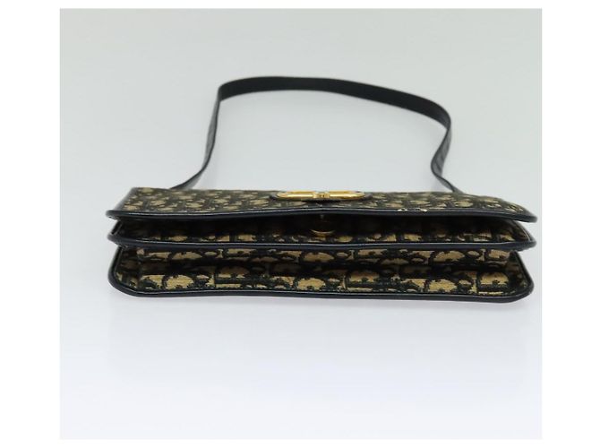 Borsa a spalla in tela Trotter Christian Dior blu navy Auth EC911 - vista 9