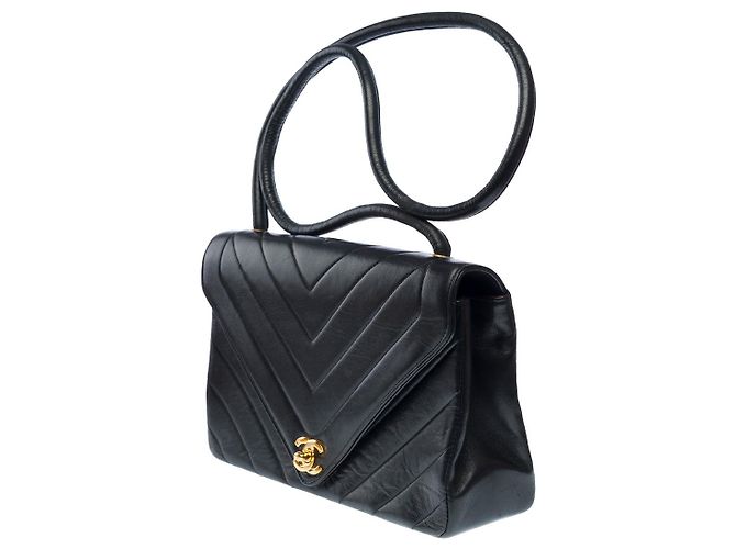 Borsa CHANEL Timeless/Classique in Pelle Nera - 102608 Nero - vista 4