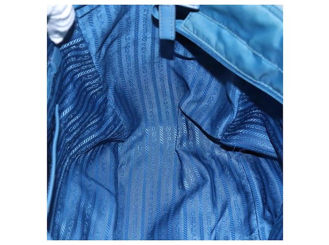 PRADA Borsa a mano in nylon blu Auth MY446 - vista 19