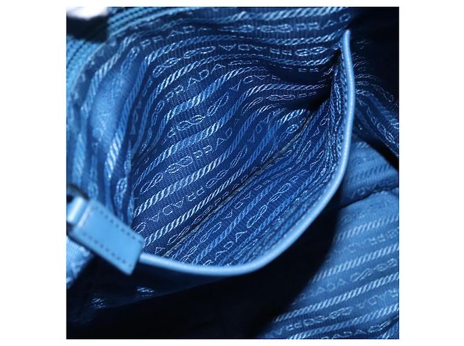 PRADA Borsa a mano in nylon blu Auth MY446 - vista 20