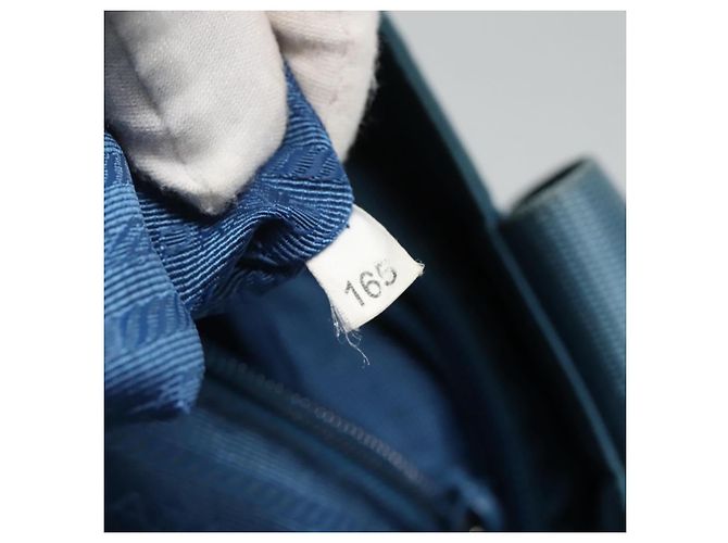PRADA Borsa a mano in nylon blu Auth MY446 - vista 23