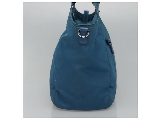 PRADA Borsa a mano in nylon blu Auth MY446 - vista 4