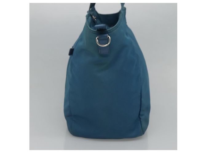 PRADA Borsa a mano in nylon blu Auth MY446 - vista 5