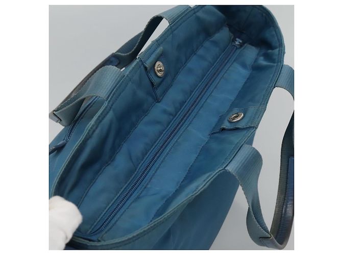 PRADA Borsa a mano in nylon blu Auth MY446 - vista 6