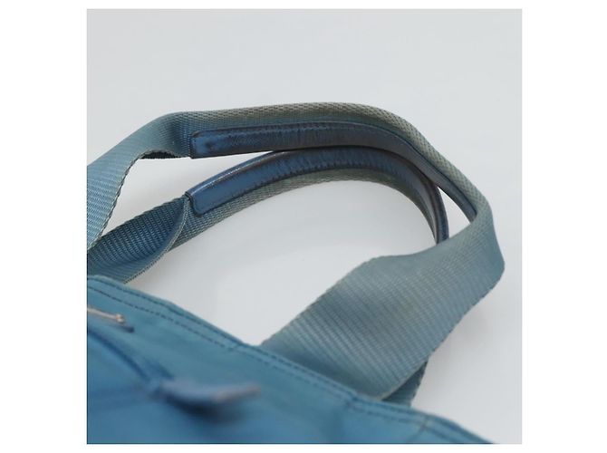 PRADA Borsa a mano in nylon blu Auth MY446 - vista 8