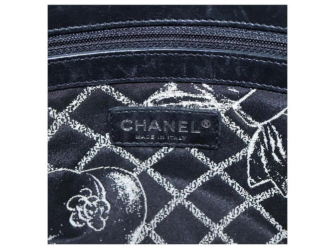 CHANEL Tote Tasche Leder Weiß Silber CC Auth ac3702 - Ansicht 15