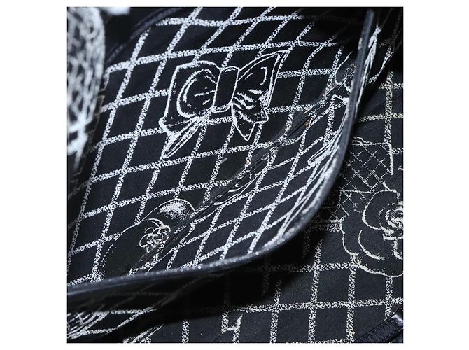 CHANEL Tote Tasche Leder Weiß Silber CC Auth ac3702 - Ansicht 19