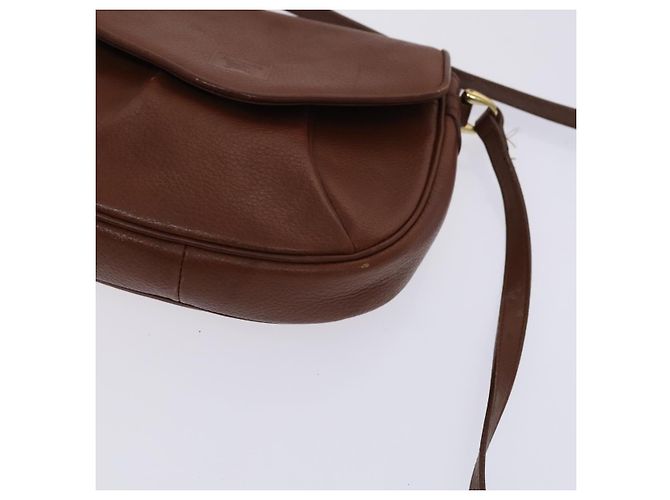 Autre Marque Borsa a spalla in pelle marrone Burberrys Auth ti2945 - vista 10