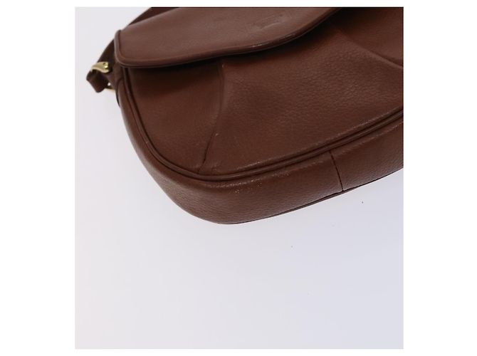 Autre Marque Borsa a spalla in pelle marrone Burberrys Auth ti2945 - vista 11