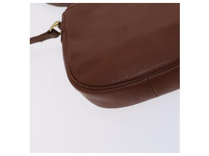 Autre Marque Borsa a spalla in pelle marrone Burberrys Auth ti2945 - vista 13