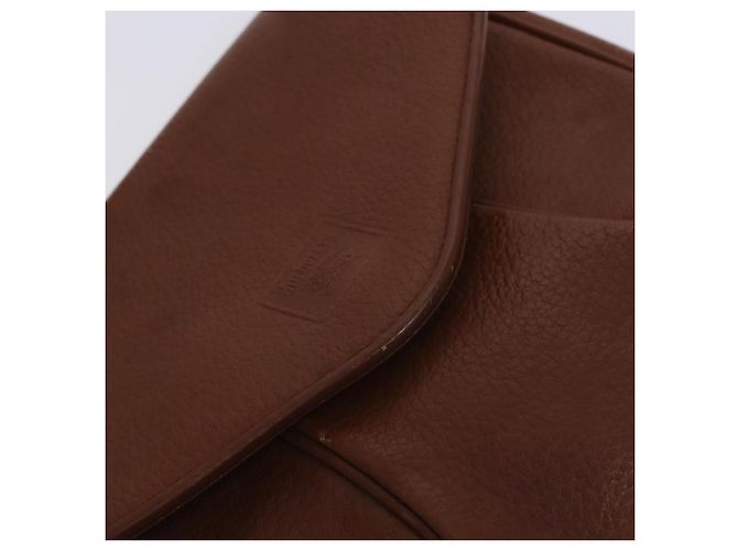 Autre Marque Borsa a spalla in pelle marrone Burberrys Auth ti2945 - vista 14