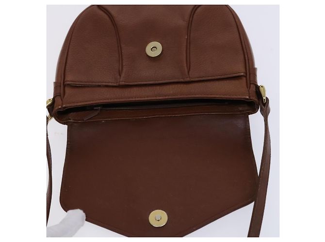 Autre Marque Borsa a spalla in pelle marrone Burberrys Auth ti2945 - vista 15