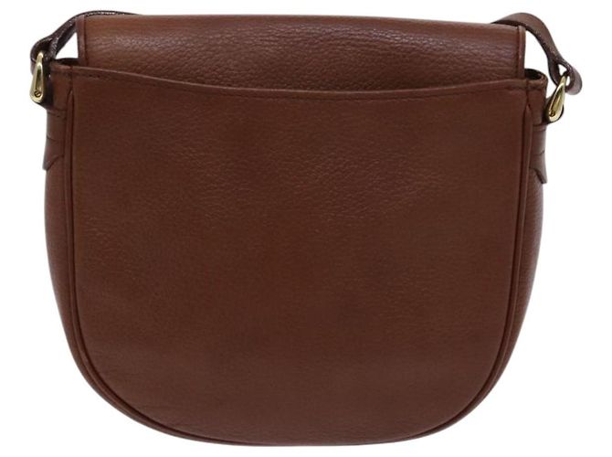 Autre Marque Borsa a spalla in pelle marrone Burberrys Auth ti2945 - vista 3
