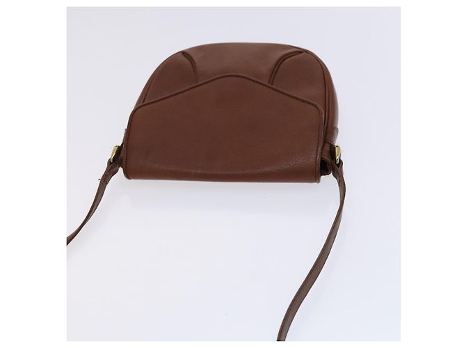 Autre Marque Borsa a spalla in pelle marrone Burberrys Auth ti2945 - vista 6