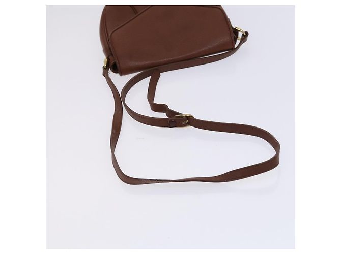 Autre Marque Borsa a spalla in pelle marrone Burberrys Auth ti2945 - vista 7