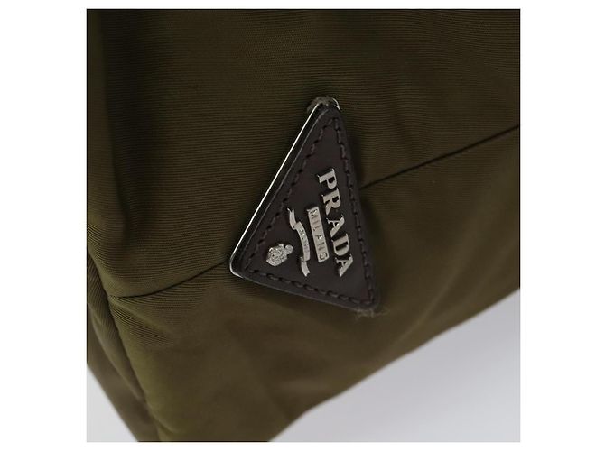 PRADA Borsa a mano in nylon 2 vie khaki Auth ac3713 Cachi - vista 14