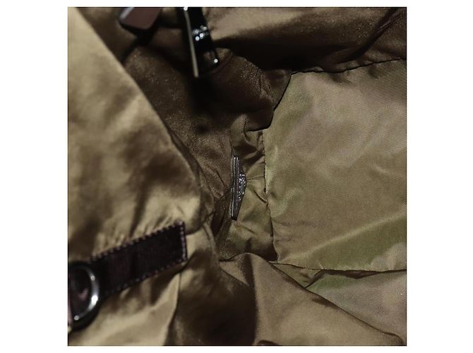 PRADA Borsa a mano in nylon 2 vie khaki Auth ac3713 Cachi - vista 17