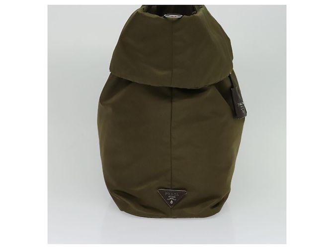 PRADA Borsa a mano in nylon 2 vie khaki Auth ac3713 Cachi - vista 4