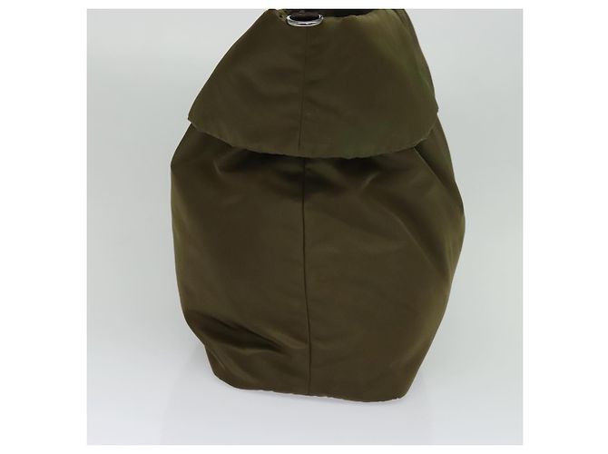 PRADA Borsa a mano in nylon 2 vie khaki Auth ac3713 Cachi - vista 5