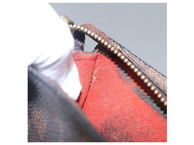 LOUIS VUITTON Pochette Marais Damier Ebene LV Auth BA953 - vista 12