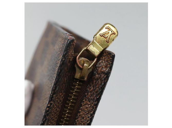 LOUIS VUITTON Pochette Marais Damier Ebene LV Auth BA953 - vista 8