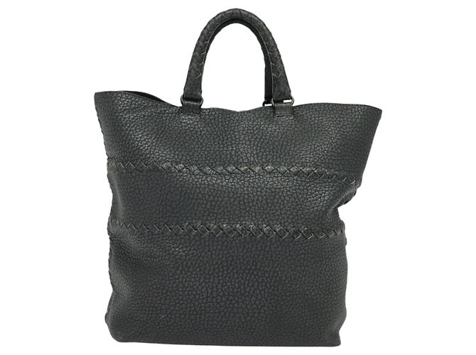 Autre Marque BOTTEGA VENETA Bolsa Tote de Couro Cinza 222336 Auth fm4480 Marrom - vista 2
