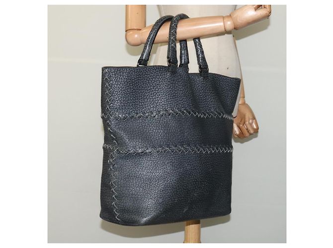 Autre Marque BOTTEGA VENETA Bolsa Tote de Couro Cinza 222336 Auth fm4480 Marrom - vista 20