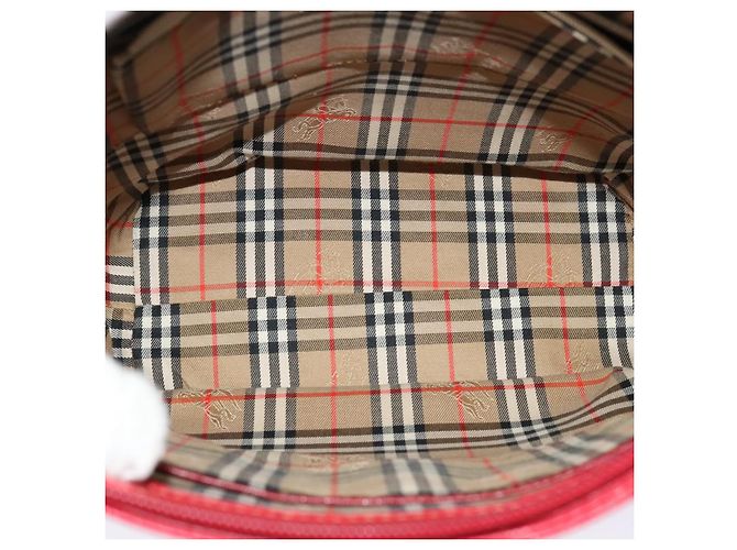 Autre Marque Borsa a spalla Burberrys in pelle rossa e oro Auth BA1011 Rosso D'oro - vista 15