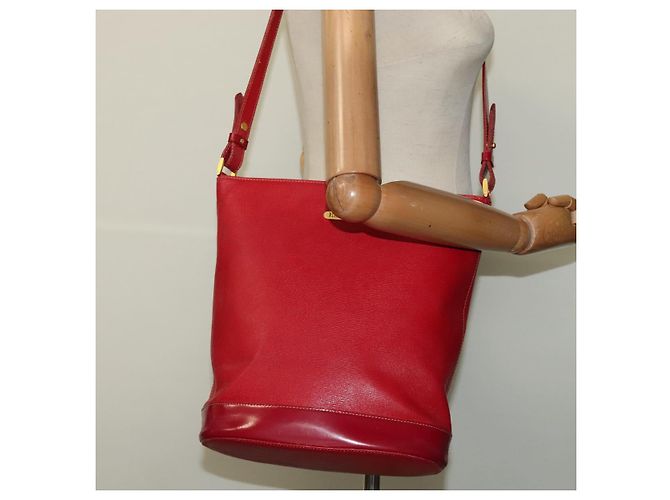 Autre Marque Borsa a spalla Burberrys in pelle rossa e oro Auth BA1011 Rosso D'oro - vista 19