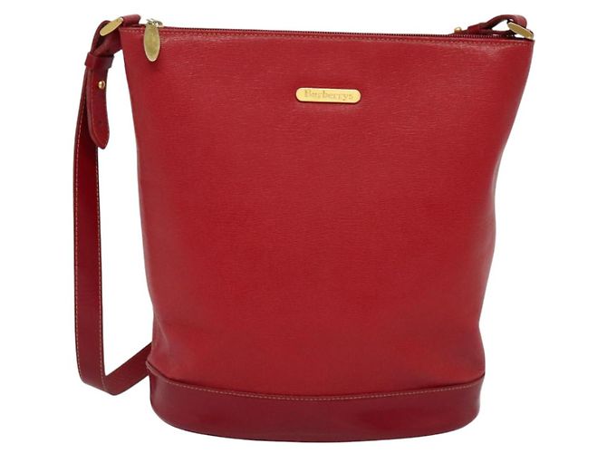 Autre Marque Borsa a spalla Burberrys in pelle rossa e oro Auth BA1011 Rosso D'oro - vista 2