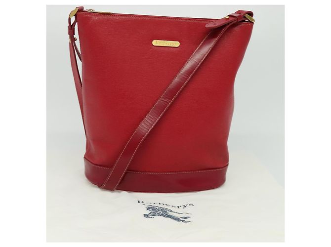 Autre Marque Borsa a spalla Burberrys in pelle rossa e oro Auth BA1011 Rosso D'oro - vista 20